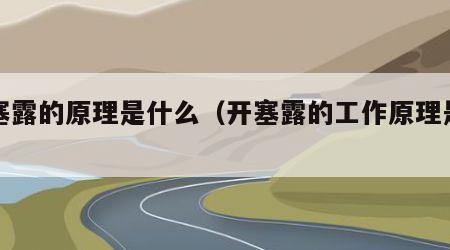 开塞露的原理是什么（开塞露的工作原理是什么）
