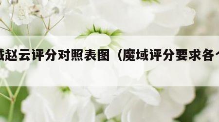 魔域赵云评分对照表图（魔域评分要求各个阶段）