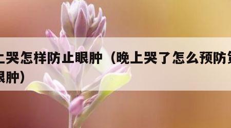 晚上哭怎样防止眼肿（晚上哭了怎么预防第二天眼肿）