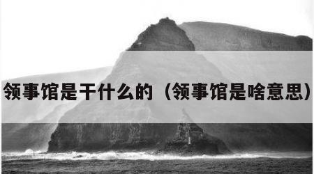 领事馆是干什么的（领事馆是啥意思）