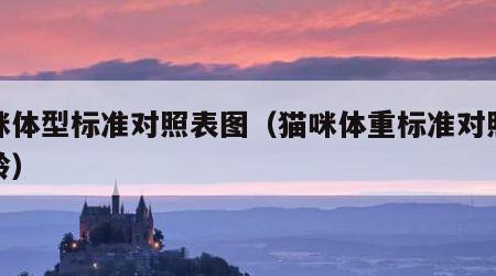 猫咪体型标准对照表图（猫咪体重标准对照表年龄）