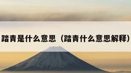 踏青是什么意思（踏青什么意思解释）