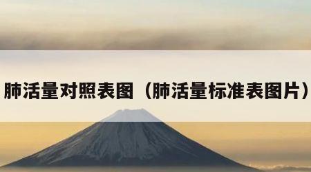 肺活量对照表图（肺活量标准表图片）