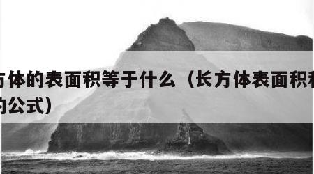 正方体的表面积等于什么（长方体表面积和体积的公式）