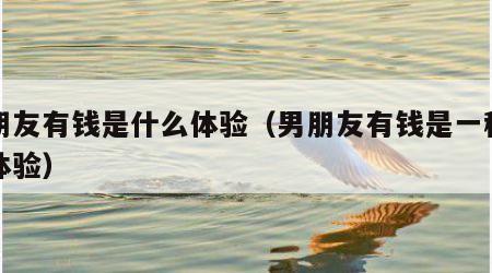 男朋友有钱是什么体验（男朋友有钱是一种什么体验）