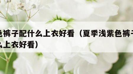 紫色裤子配什么上衣好看（夏季浅紫色裤子配什么上衣好看）