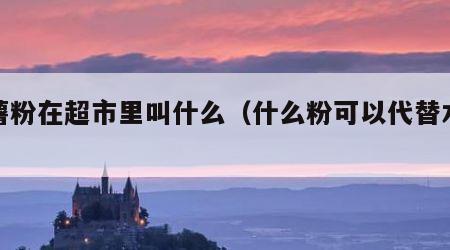 木薯粉在超市里叫什么（什么粉可以代替木薯粉）