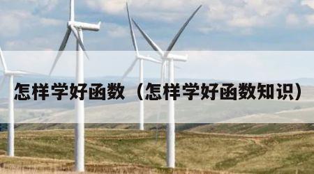 怎样学好函数（怎样学好函数知识）