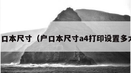 户口本尺寸（户口本尺寸a4打印设置多大）