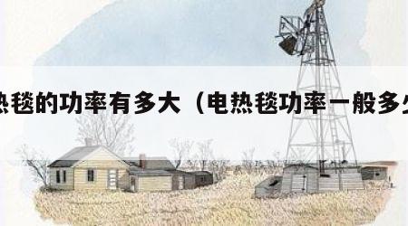 电热毯的功率有多大（电热毯功率一般多少瓦）