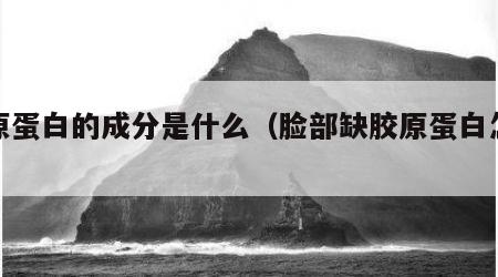胶原蛋白的成分是什么（脸部缺胶原蛋白怎么补）