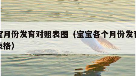 宝宝月份发育对照表图（宝宝各个月份发育标准表格）