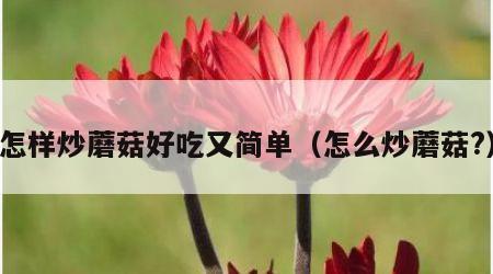 怎样炒蘑菇好吃又简单（怎么炒蘑菇?）