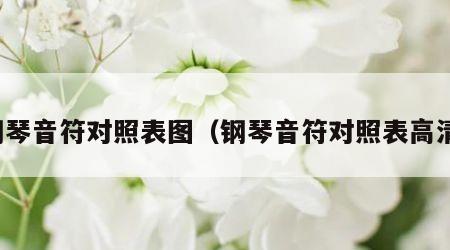 钢琴音符对照表图（钢琴音符对照表高清）