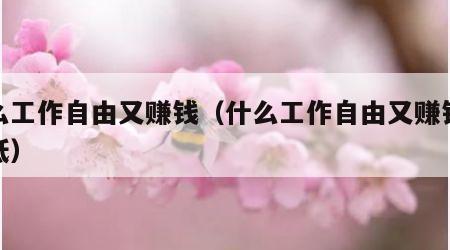 什么工作自由又赚钱（什么工作自由又赚钱学历低）