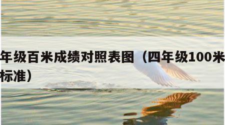 四年级百米成绩对照表图（四年级100米成绩标准）