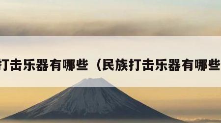 打击乐器有哪些（民族打击乐器有哪些）