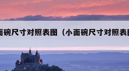 小面碗尺寸对照表图（小面碗尺寸对照表图片）