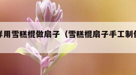怎样用雪糕棍做扇子（雪糕棍扇子手工制作大全）
