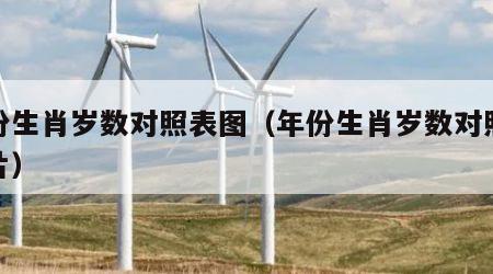 年份生肖岁数对照表图（年份生肖岁数对照表图片）