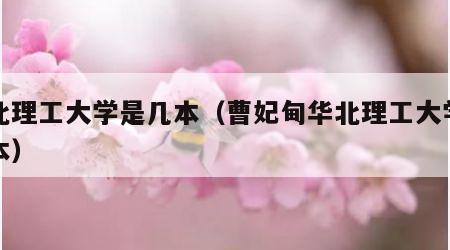 华北理工大学是几本（曹妃甸华北理工大学是几本）