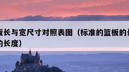 篮板长与宽尺寸对照表图（标准的篮板的长与宽的长度）