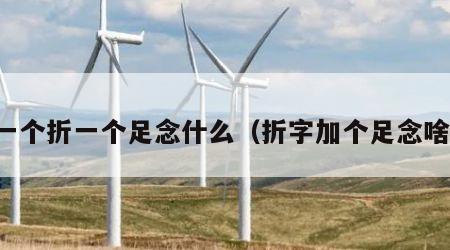 一个折一个足念什么（折字加个足念啥）