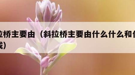 斜拉桥主要由（斜拉桥主要由什么什么和什么组成）