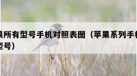 苹果所有型号手机对照表图（苹果系列手机所有型号）