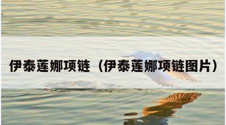 伊泰莲娜项链（伊泰莲娜项链图片）