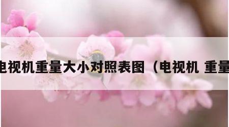 电视机重量大小对照表图（电视机 重量）
