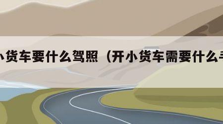 开小货车要什么驾照（开小货车需要什么手续）
