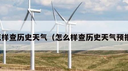 怎样查历史天气（怎么样查历史天气预报）