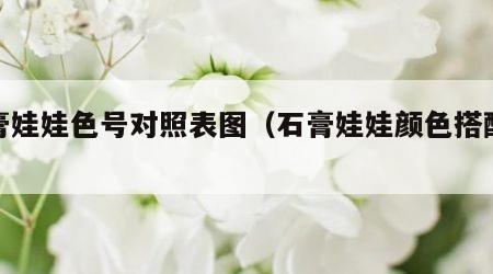 石膏娃娃色号对照表图（石膏娃娃颜色搭配表）