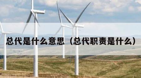 总代是什么意思（总代职责是什么）