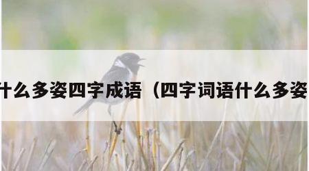 什么多姿四字成语（四字词语什么多姿）