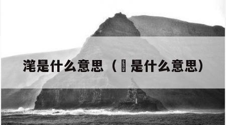 滗是什么意思（粺是什么意思）