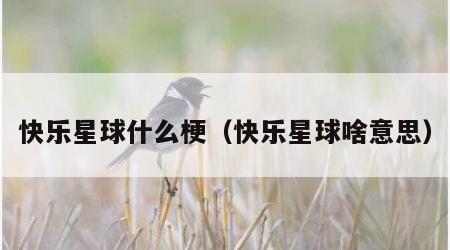 快乐星球什么梗（快乐星球啥意思）