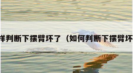 怎样判断下摆臂坏了（如何判断下摆臂坏了）