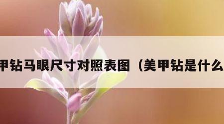 美甲钻马眼尺寸对照表图（美甲钻是什么钻）