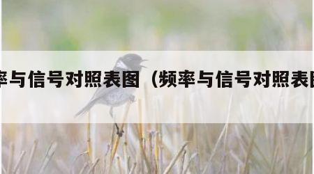 频率与信号对照表图（频率与信号对照表图片）