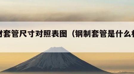 钢材套管尺寸对照表图（钢制套管是什么材料）