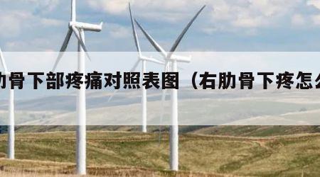 右肋骨下部疼痛对照表图（右肋骨下疼怎么办）