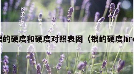 银的硬度和硬度对照表图（银的硬度hrc）