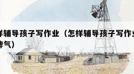 怎样辅导孩子写作业（怎样辅导孩子写作业不发脾气）