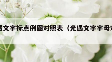 光遇文字标点例图对照表（光遇文字字母对照图）
