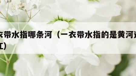 一衣带水指哪条河（一衣带水指的是黄河还是长江）