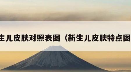 新生儿皮肤对照表图（新生儿皮肤特点图片）