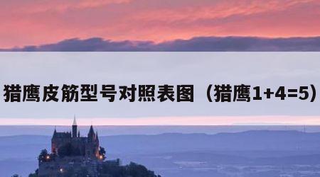 猎鹰皮筋型号对照表图（猎鹰1+4=5）