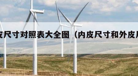 内皮尺寸对照表大全图（内皮尺寸和外皮尺寸）